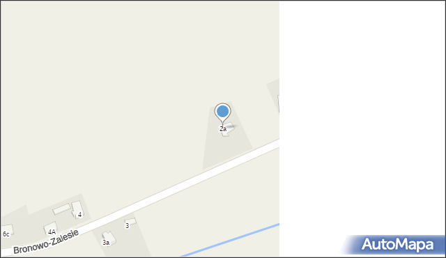 Bronowo-Zalesie, Bronowo-Zalesie, 2a, mapa Bronowo-Zalesie