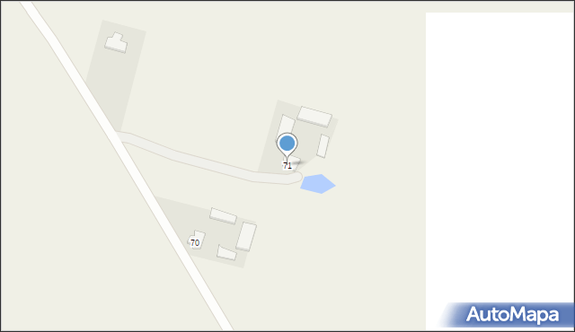 Bronowo-Zalesie, Bronowo-Zalesie, 71, mapa Bronowo-Zalesie