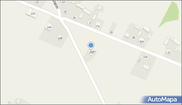 Broszęcin, Broszęcin, 24D, mapa Broszęcin