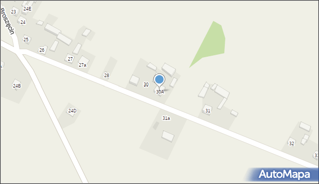 Broszęcin, Broszęcin, 30A, mapa Broszęcin