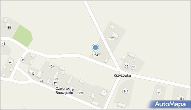 Broszęcin, Broszęcin, 35A, mapa Broszęcin