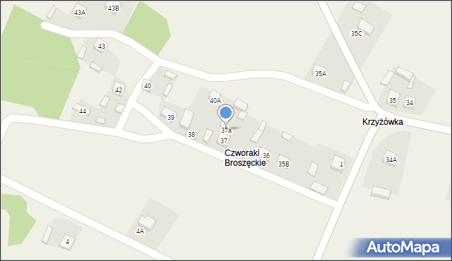 Broszęcin, Broszęcin, 37a, mapa Broszęcin