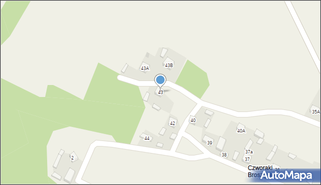 Broszęcin, Broszęcin, 43, mapa Broszęcin