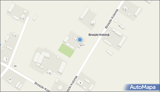 Broszki, Broszki-Kolonia, 7, mapa Broszki