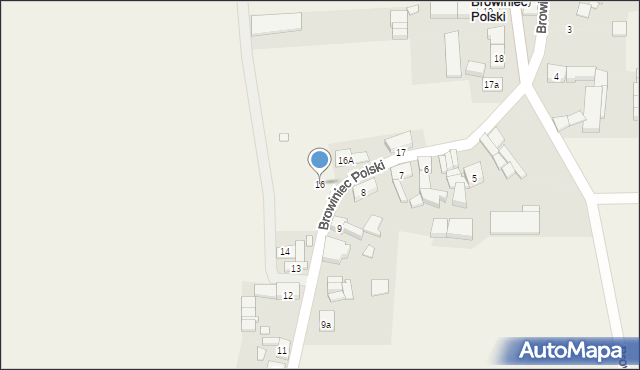 Browiniec Polski, Browiniec Polski, 16, mapa Browiniec Polski