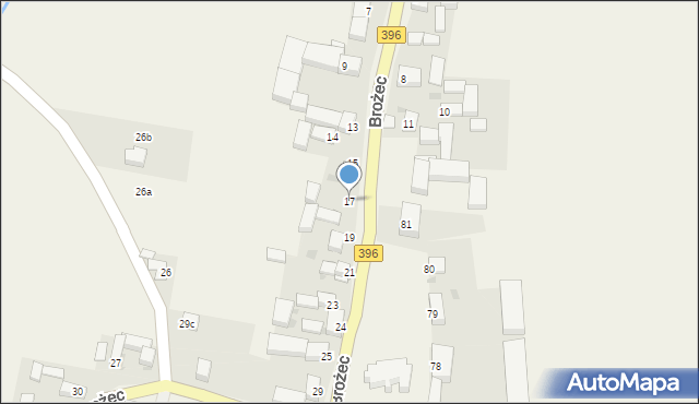 Brożec, Brożec, 17, mapa Brożec