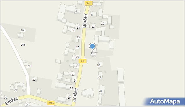 Brożec, Brożec, 81, mapa Brożec