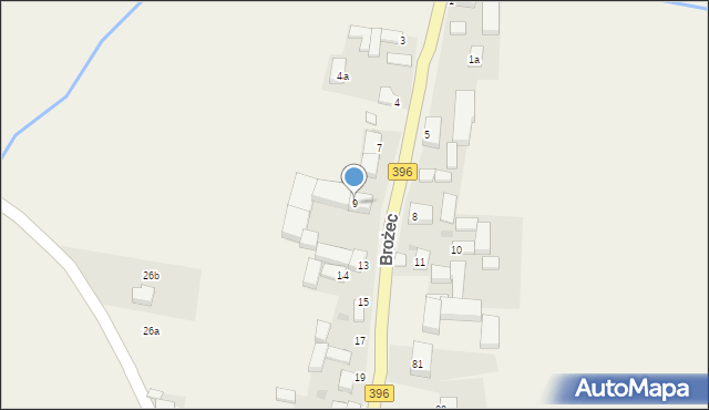 Brożec, Brożec, 9, mapa Brożec