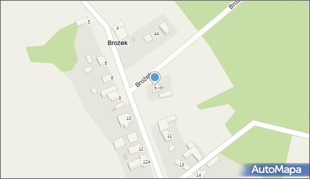 Brożek, Brożek, 7, mapa Brożek