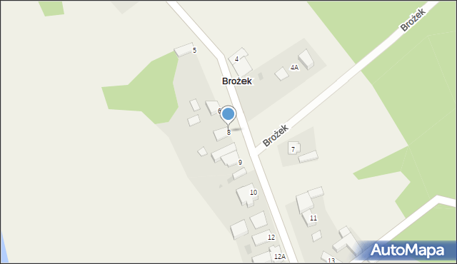 Brożek, Brożek, 8, mapa Brożek