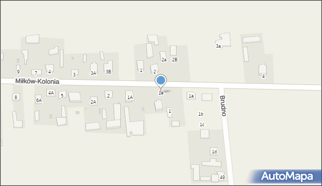 Brudno, Brudno, 1e, mapa Brudno