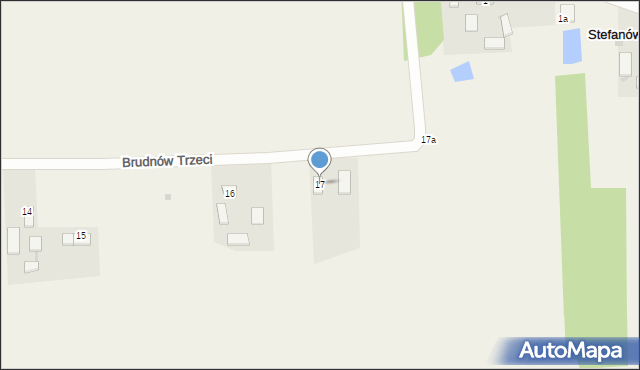 Brudnów Trzeci, Brudnów Trzeci, 17, mapa Brudnów Trzeci