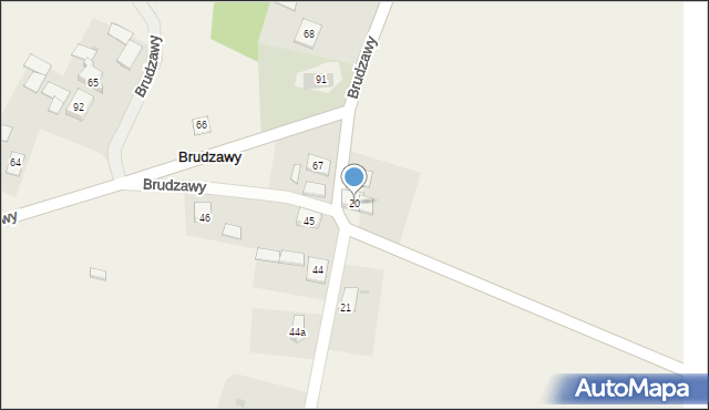 Brudzawy, Brudzawy, 20, mapa Brudzawy