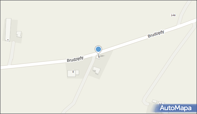 Brudzędy, Brudzędy, 9, mapa Brudzędy