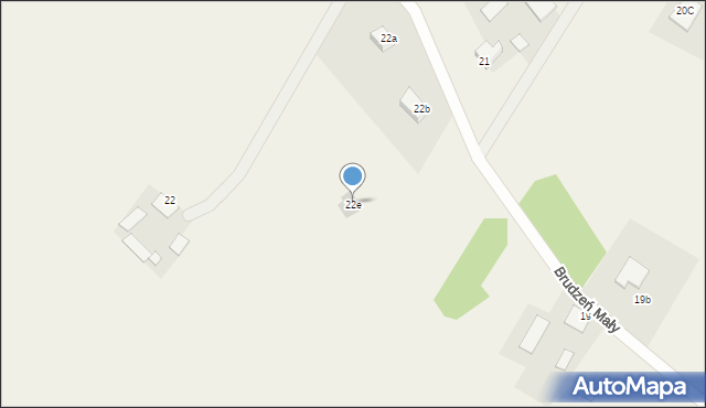 Brudzeń Mały, Brudzeń Mały, 22e, mapa Brudzeń Mały