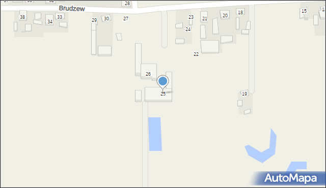 Brudzew, Brudzew, 25, mapa Brudzew