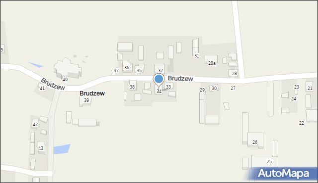 Brudzew, Brudzew, 34, mapa Brudzew
