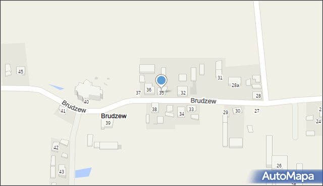 Brudzew, Brudzew, 35, mapa Brudzew