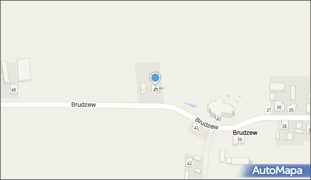 Brudzew, Brudzew, 45, mapa Brudzew