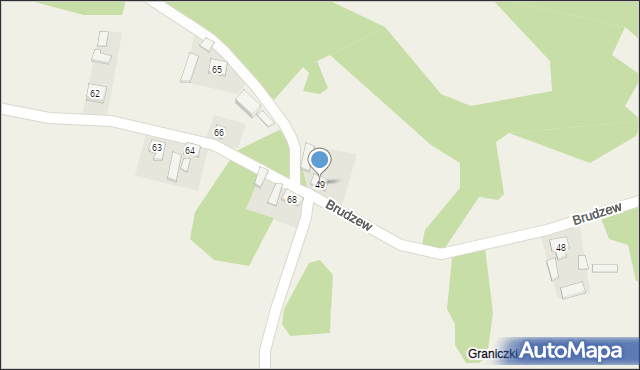 Brudzew, Brudzew, 49, mapa Brudzew