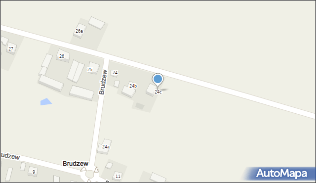 Brudzew, Brudzew, 24c, mapa Brudzew