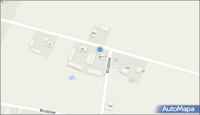 Brudzew, Brudzew, 25, mapa Brudzew