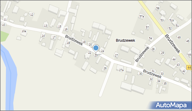 Brudzewek, Brudzewek, 23, mapa Brudzewek