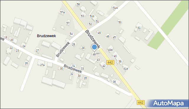 Brudzewek, Brudzewek, 44, mapa Brudzewek