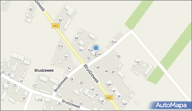 Brudzewek, Brudzewek, 51, mapa Brudzewek