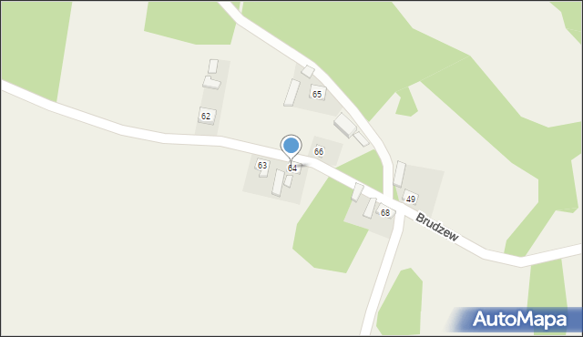 Brudzewek, Brudzewek, 64, mapa Brudzewek