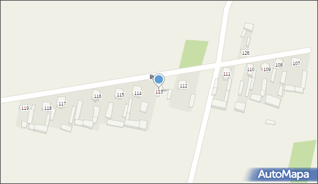 Brudzewice, Brudzewice, 113, mapa Brudzewice