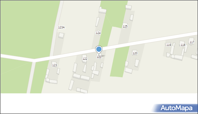 Brudzewice, Brudzewice, 121, mapa Brudzewice
