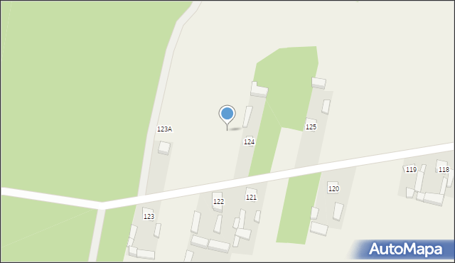 Brudzewice, Brudzewice, 124a, mapa Brudzewice