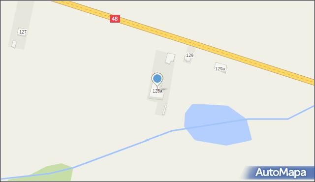 Brudzewice, Brudzewice, 128a, mapa Brudzewice