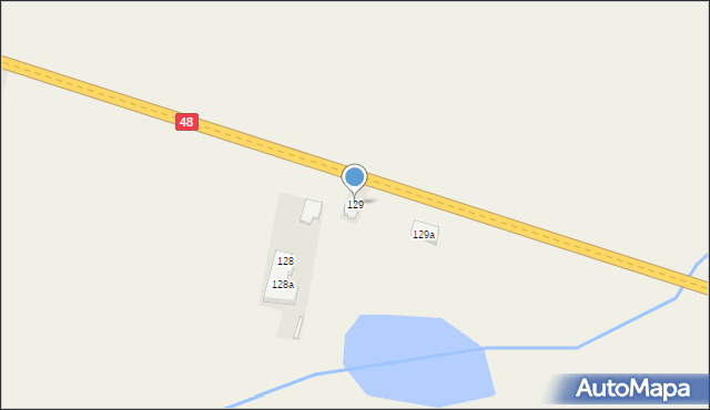 Brudzewice, Brudzewice, 129, mapa Brudzewice
