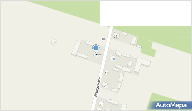 Brudzewice, Brudzewice, 17, mapa Brudzewice