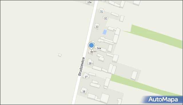 Brudzewice, Brudzewice, 35, mapa Brudzewice
