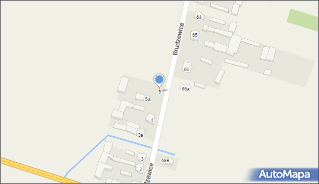 Brudzewice, Brudzewice, 5, mapa Brudzewice