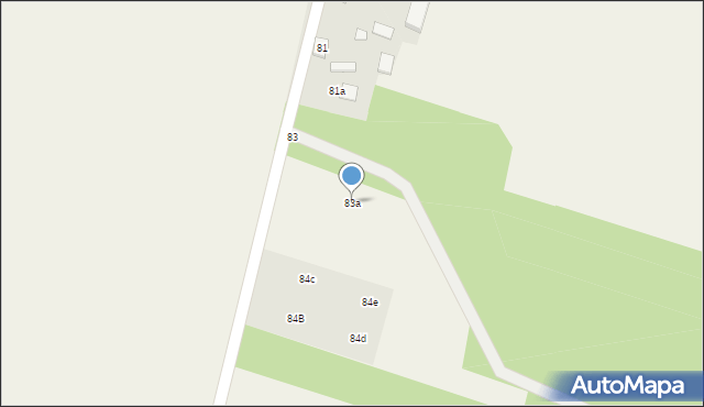 Brudzewice, Brudzewice, 83a, mapa Brudzewice
