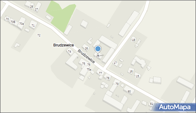 Brudzewice, Brudzewice, 25, mapa Brudzewice