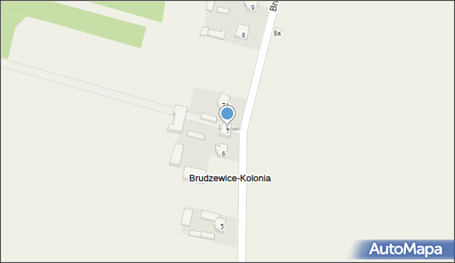 Brudzewice-Kolonia, Brudzewice-Kolonia, 7, mapa Brudzewice-Kolonia