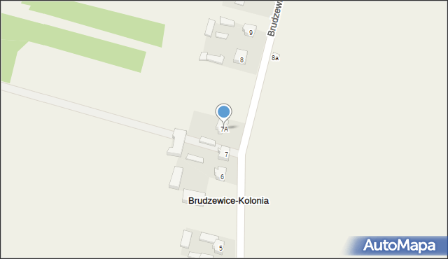 Brudzewice-Kolonia, Brudzewice-Kolonia, 7A, mapa Brudzewice-Kolonia