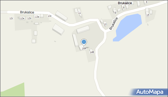 Brukalice, Brukalice, 14A, mapa Brukalice