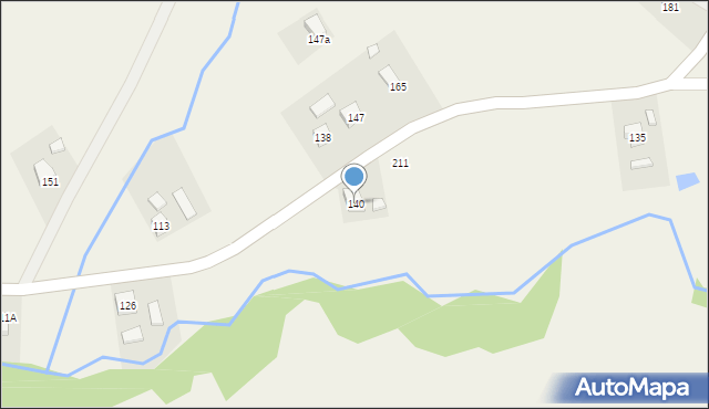 Brunary, Brunary, 140, mapa Brunary