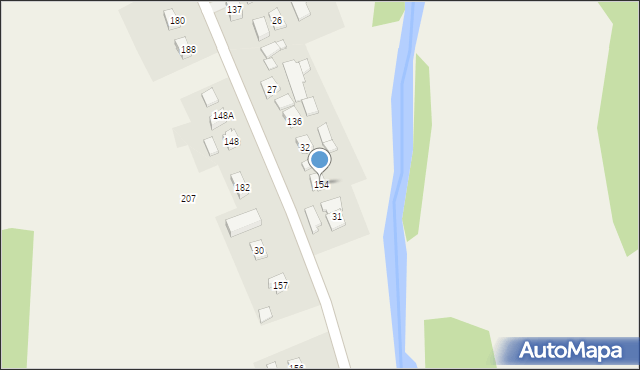 Brunary, Brunary, 154, mapa Brunary