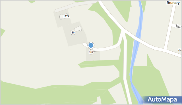 Brunary, Brunary, 164, mapa Brunary