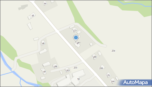 Brunary, Brunary, 47a, mapa Brunary