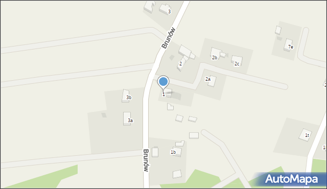 Brunów, Brunów, 1, mapa Brunów