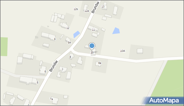 Brunów, Brunów, 10, mapa Brunów