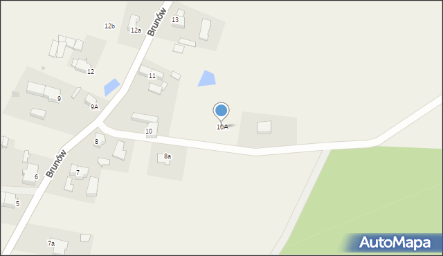 Brunów, Brunów, 10A, mapa Brunów